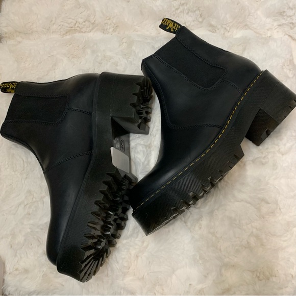Dr. Martens ROMETTY WYOMING LEATHER PLATFORM CHELSEA BOOTS - Picture 10 of 16